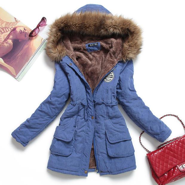 Parka Feminina Forrada com Pelo