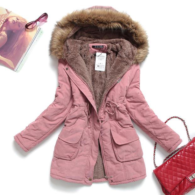 Parka Feminina Forrada com Pelo
