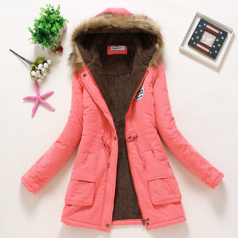 Parka Feminina Forrada com Pelo