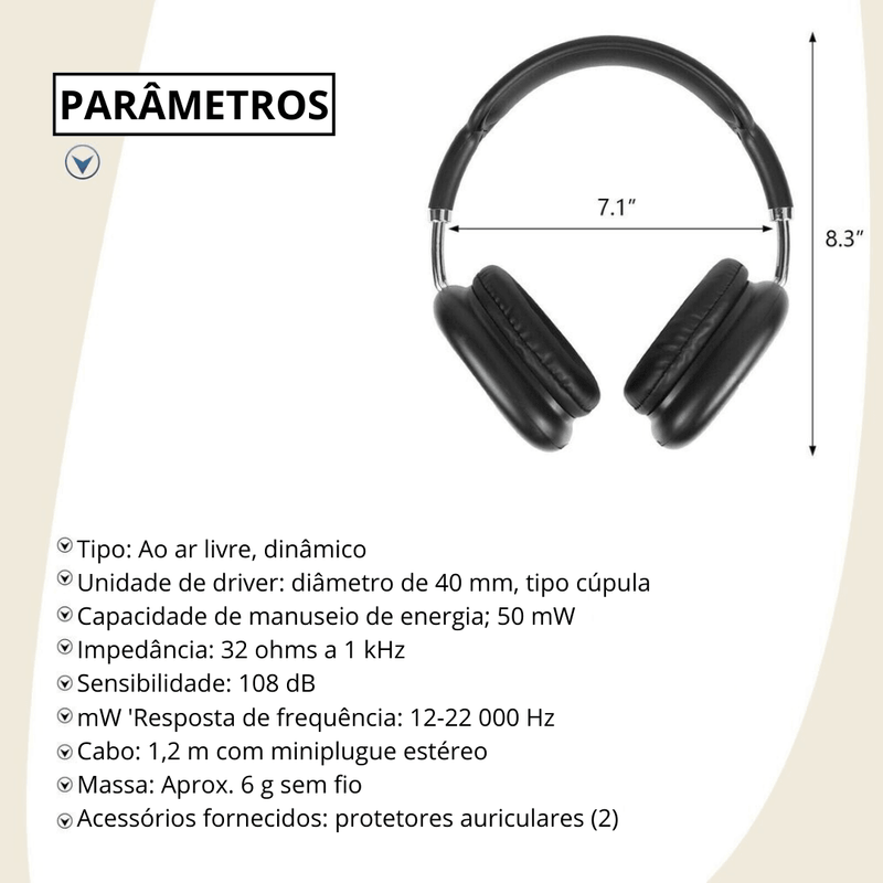 Fone de Ouvido Bluetooth - MaxPhone